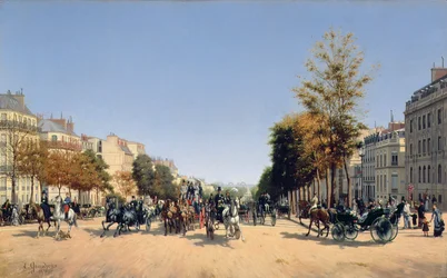 Vista de los Campos Elíseos desde la Plaza de la Estrella, 1878